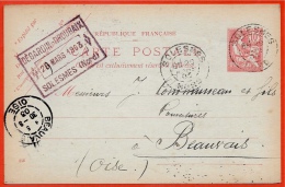 Delcampe - CPA Commerciale Entier Postal Type Mouchon 59 SOLESMES Nord DEGARDIN DROUBAIX (voyagé 1903) - Solesmes