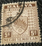 Malaya 1935 Negri Semilan Coat Of Arms 5c - Used - Negri Sembilan