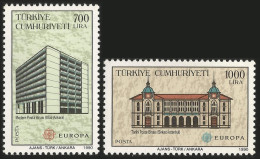 TURKEY 1990 (**) - Mi. 2886-87, Europa Cept (Post Office Buildings) - Ungebraucht