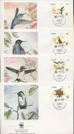 Kuba 1992 WWF Kolibris 3589/92 FDC (G9537) - Lettres & Documents