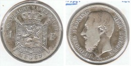 BELGICA FRANC 1887 PLATA SILVER  FLAMENCO E1 - 1 Franc