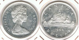 CANADA  DOLLAR 1966  CANOA PLATA SILVER E1 - Canada