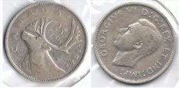 CANADA 25 CENTS DOLLAR 1943 PLATA SILVER E1 - Canada