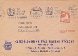 J3028 - Czechoslovakia (1964) Praha 025 (44): Promotional Postmark Machine (stamps: 20h Castle Kost) - Lettres & Documents