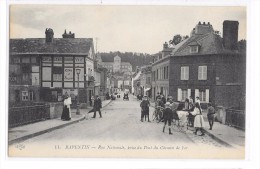 Cpa Barentin ( Seine Inf)   Rue Nationale, Prise Du Pont Du Chemin De Fer - Barentin