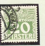 Österreich Levante Porto Mi#P13 Gestempelt 20 Piaster - Oriente Austriaco