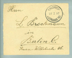 Österreich Levante Salonicki 1897-07-27 Brief Nach Berlin - Levante-Marken