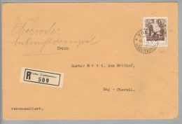 Liechtenstein 1933-01-16 Vaduz R-Brief Nach Oberwil ZG Mit 40Rp. Zu#91C - Brieven En Documenten