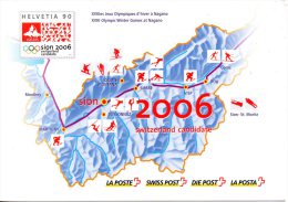 SUISSE. N°1567 De 1998 Sur Document 1er Jour. Candidature De Sion Aux J.O. De 2006. - Invierno 2006: Turín
