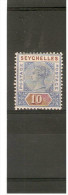 SEYCHELLES 1890 10c Die I  SG 4  MOUNTED MINT  Cat £18 - Seychelles (...-1976)