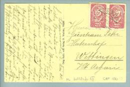 Liechtenstein 1920-05-08 Eschen Mitläufer Oesterreich 2x40Heller Auf AK - Briefe U. Dokumente