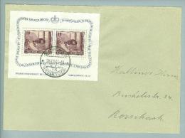 Liechtenstein 1946-08-28 Schaan Brief Mit Block Postkutsche - Briefe U. Dokumente