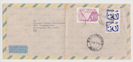 BRÉSIL BRASIL LETTRE 7 AOÛT 1975 POUR WILMINGTON USA - 2 Scans - - Briefe U. Dokumente