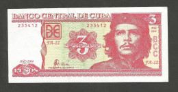 CUBA - BANCO NATIONAL De CUBA - 3 PESOS (2004) - Ernesto Guevara - Kuba