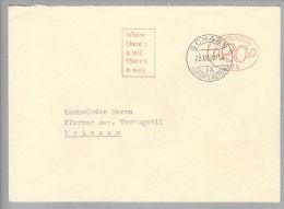 Liechtenstein Firmenfreistempel Oval #176 Mit Werbefl. 1950-12-23 20Rp. - Briefe U. Dokumente