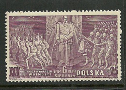 POLEN Poland 1939 Michel 356 Pilsudzki Polnische Legion MNH - Ungebraucht