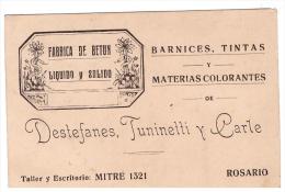 Carte Commerciale Fabrica De Betun DESTEFANES FUNINETTI Y CARTE (PPP200) - Espagne