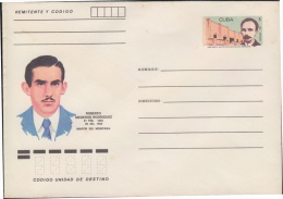 1987-EP-79 CUBA 1987. Ed.201f. POSTAL STATIONERY. MARTIRES DEL MONCADA. ROBERTO MADEROS. UNUSED. - Covers & Documents