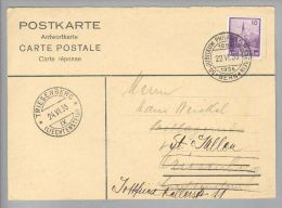 Liechtenstein Sonderstempel 1935-06-22 S163 Auf Liechtenstein Vorfrank. Antwortk. Sehr Selten - Briefe U. Dokumente