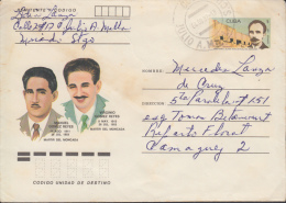 1987-EP-87 CUBA 1987. Ed.201c. POSTAL STATIONERY. MARTIRES DEL MONCADA. MANUEL GOMEZ Y VIRGINIO GOMEZ. STGO. CUBA. USED. - Briefe U. Dokumente