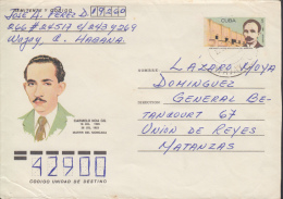 1987-EP-92 CUBA 1987. Ed.201h. POSTAL STATIONERY. MARTIRES DEL MONCADA. CARMELO NOA GIL. WAJAY. USED. - Covers & Documents