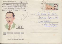 1987-EP-93 CUBA 1987. Ed.201h. POSTAL STATIONERY. MARTIRES DEL MONCADA. CARMELO NOA GIL. VILLA CLARA. USED. - Covers & Documents