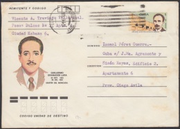 1987-EP-110 CUBA 1987. Ed.201k. POSTAL STATIONERY. MARTIRES DEL MONCADA. GUILLERMO GRANADOS. C. CLASIFICACION. USED. - Covers & Documents