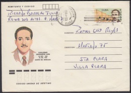 1987-EP-111 CUBA 1987. Ed.201k. POSTAL STATIONERY. MARTIRES DEL MONCADA. GUILLERMO GRANADOS. HABANA. USED. - Lettres & Documents
