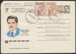 1987-EP-121 CUBA 1987. Ed.201j. POSTAL STATIONERY. MARTIRES DEL MONCADA. RAMON MENDEZ. CAMAGUEY. FRANQUEADO. USED. - Brieven En Documenten