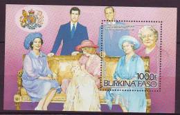 BURKINA FASO. 1985. YT BF 27**. 85° Anniversaire De La Reine-mère Elizabeth - Burkina Faso (1984-...)