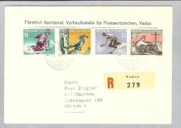 Liechtenstein 1955 FDC Sportserie - Brieven En Documenten