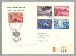 Liechtenstein 1959-07-23 R-FDC 5 Werte - Storia Postale