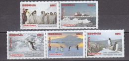 Greenpeace 1997 Mongolia 5v From M/s  Penguins   ** Mnh (22597A) - Polar Ships & Icebreakers