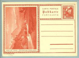 Liechtenstein Ganzsache 1930 Bildpostkarte Vaduz Ungebraucht (Bug) - Ganzsachen