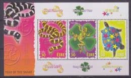 Ireland 2001 Year Of The Snake  M/s  ** Mnh (22602) - Blocchi & Foglietti