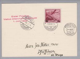 Liechtenstein 1935-07-01 Vaduz 1. Postflug Vaduz-Altenrhein-Innsbruck - Posta Aerea