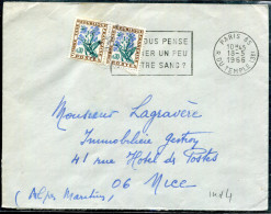 FRANCE - TAXE N° 99 (2) / LETTRE DE PARIS LE 18/5/1966 POUR NICE - SUP - 1960-.... Brieven & Documenten