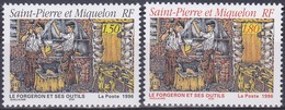 Série De 2 Timbres-poste Neufs** - Le Forgeron Et Ses Outils - N° 628-629 (Yvert) - Saint-Pierre Et Miquelon 1996 - Unused Stamps