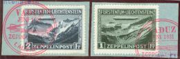 Liechtenstein Flug 1931 Satz Zeppelin Zu#F7/8 Mi#114/5 Gestempelt - Posta Aerea