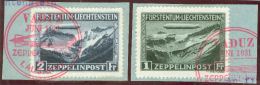Liechtenstein Flug 1931 Satz Zeppelin Zu#F7/8 Mi#114/5 Gestempelt - Aéreo