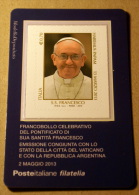 ITALY 2013 -POPE FRANCESCO, OFFICIAL  STAMP-CARD OF POSTE ITALIANE - Tessere Filateliche