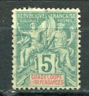GUADELOUPE -  Yv. N°  30  (o)  5c  Vert  Cote  1,5 Euro  TBE 2 Scans - Used Stamps