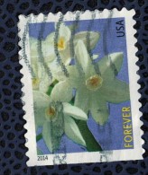 Etats Unis 2014 Oblitéré Used Winter Flowers Fleurs D'Hiver Non Dentelé En Bas - Used Stamps