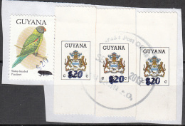 Guyana     Postally Used Piece, Very Scarce Missionary Usage Example Of The A92 Orchid Sheet Gutter Stamps - Guyana (1966-...)