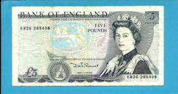 GREAT BRITAIN - 5 POUNDS - ND ( 1987 - 88 ) - P 378 E - WIDE Security Thread - Sign. D. H. F. Somerset - BANK OF ENGLAND - 5 Pounds