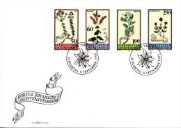 LIECHTENSTEIN. N°1010-3 De 1993 Sur Enveloppe 1er Jour. Origan/Salvia/Seseli. - Plantes Médicinales