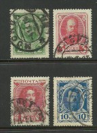 RUSSLAND RUSSIA 1913 Keiser Romanov Michel 83 - 85 & 87 O - Gebruikt