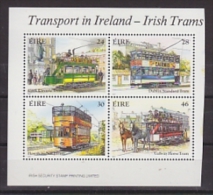 Ireland 1987 Irish Historic Trams 4v From M/s  ** Mnh (22633) - Blocs-feuillets