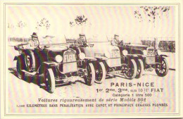 Reproduction - PARIS-NICE - 1er, 2me, 3me Sur 10HP FIAT Catégorie 1L500 - Rally Racing