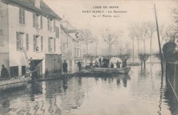 CPA 78 PORT MARLY Crue De Seine Les Sauveteurs Le 1er Février 1910 - Other & Unclassified